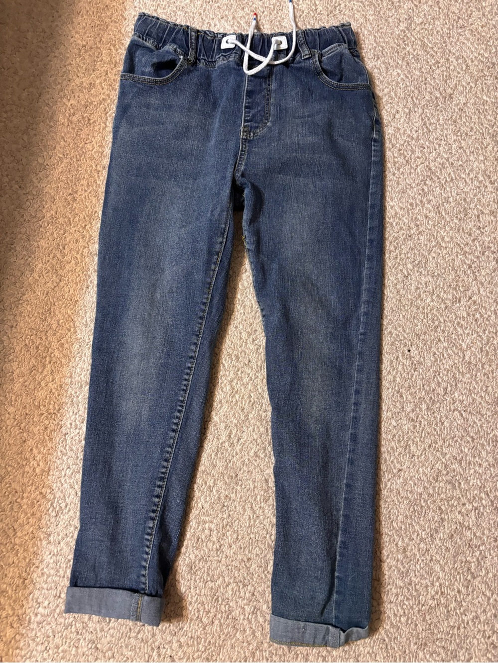 SHEIN Dark Blue Slim Jogger Jeans with Drawstring
